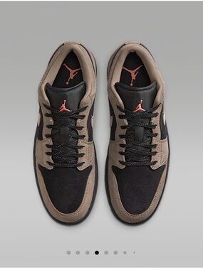 Jordan Low-Top Sneakers - Black & Taupe with Pink Jumpman